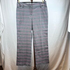 Est 1946 Contemporary Trouser Pants Pink Gray Plaid Women’s Size 16 Slenderizing